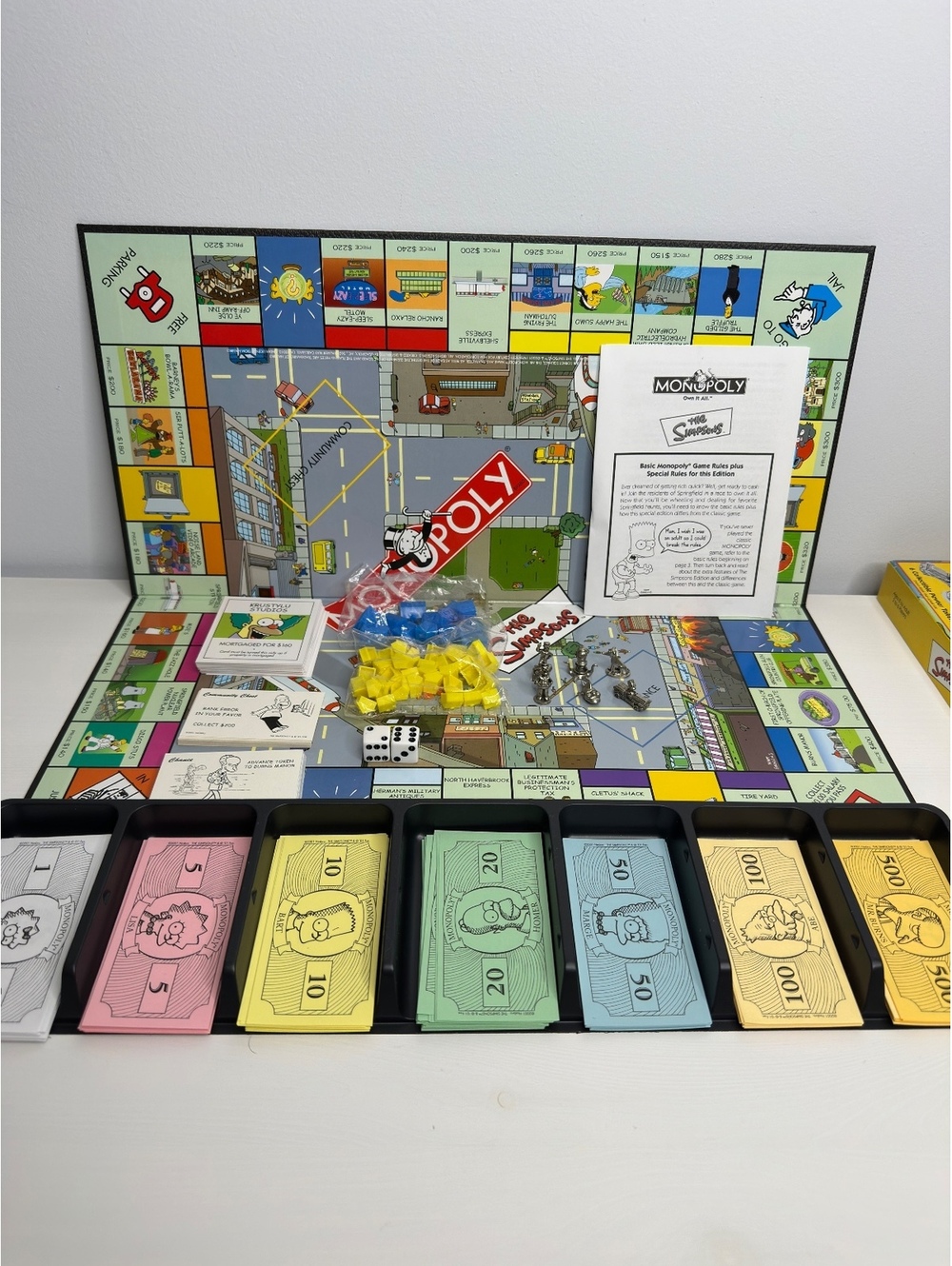 The Simpsons Monopoly Board Game 2001 Complete Pewter Tokens Parker Brothers - Picture 7 of 8